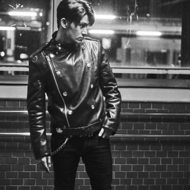 DIAFVINE 디아프바인 무장전선 스티어하이드 바이커 레더자켓