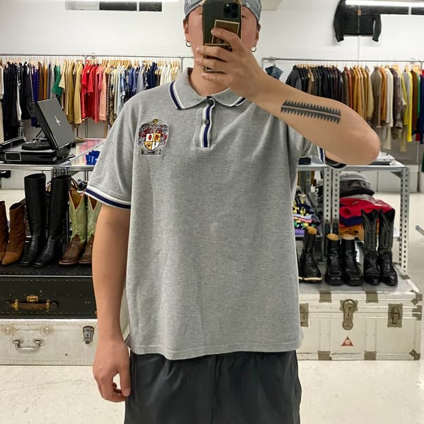 L.L. BEAN collar t-shirt 엘엘빈 자수 카라티