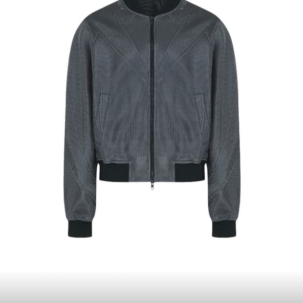 엘무드 메탈릭 더블 메쉬 보머 자켓