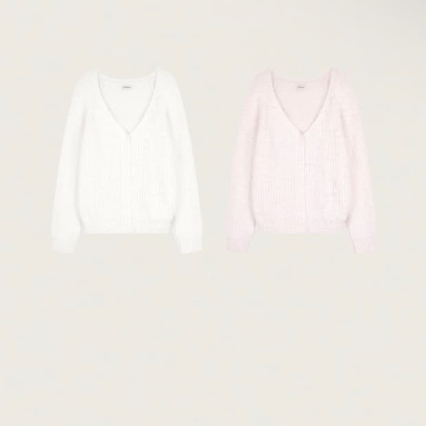 클리시어 슈가플럼 가디건 공구