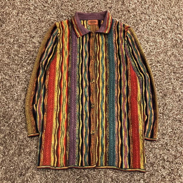 미쏘니 멀티컬러 패턴 가디건