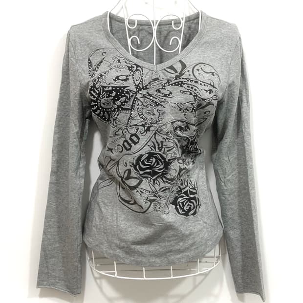 Grey y2k cubic long sleeve