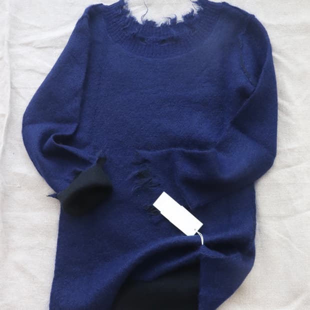 [Perverze] Wool & Mohair Damage Knit