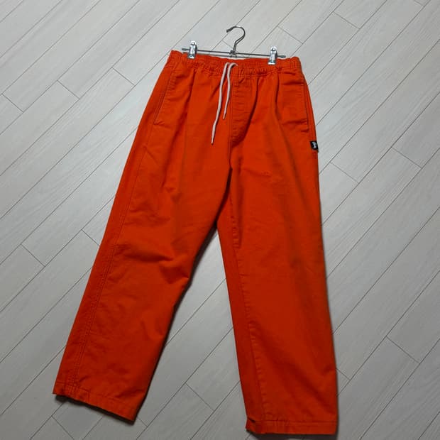 스투시 브러쉬드 팬츠 오렌지