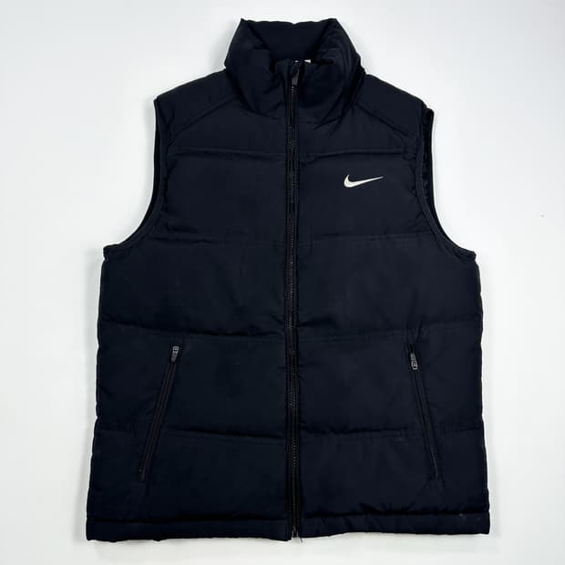 나이키 솔로 스우시 빈티지 여성 패딩 조끼 블랙 여성S