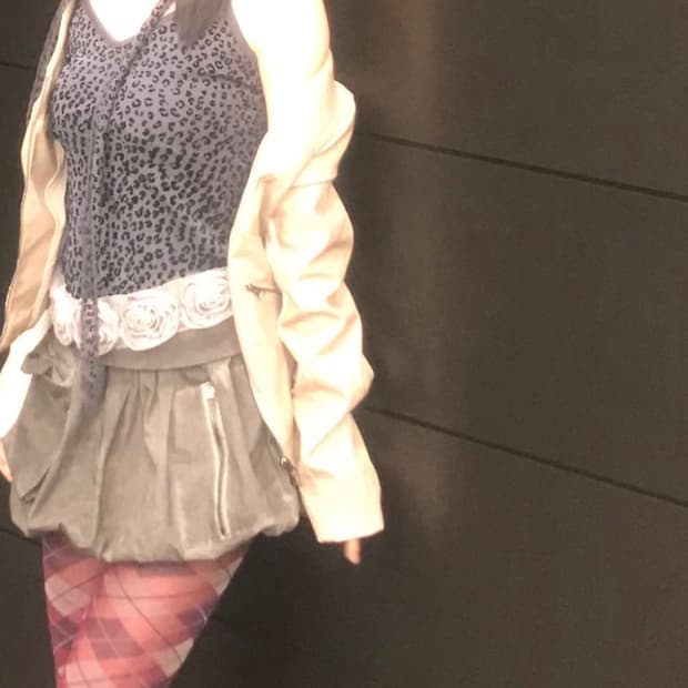 아사 체크 스타킹