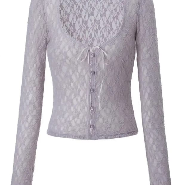 쓰리타임즈 로맨틱 가디건 라벤더