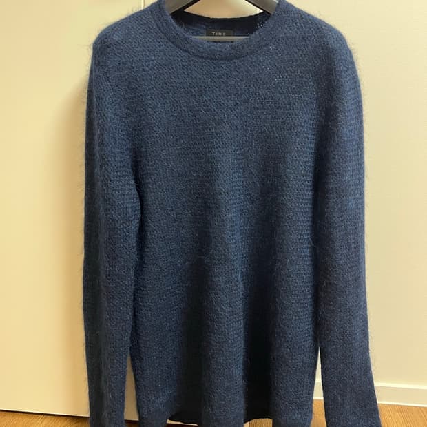 타임옴므 네이비 모헤어 니트 스웨터