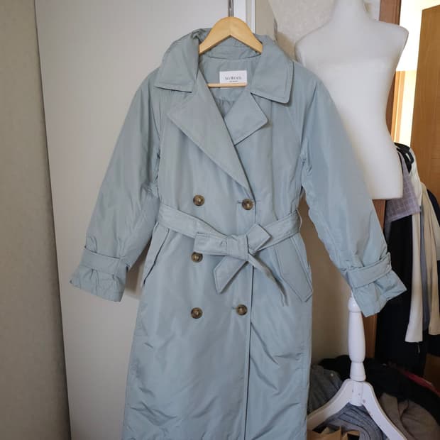 쏘울 SO.WOOL 구스다운 패딩 코트 민트색