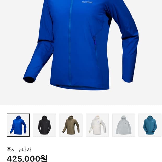 (SS급) 아크테릭스 아톰 SL 후디 바이탈리티