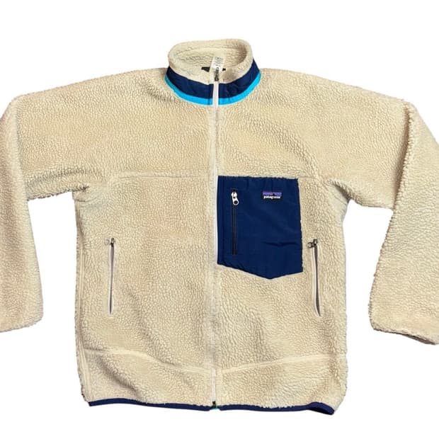 00s 파타고니아 레트로-X 아이보리/네이비 콜롬비아