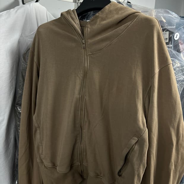 M 누마레ee 가먼트 다잉 후드집업 모카 새제품 판매