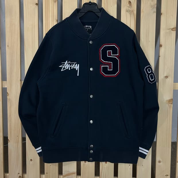 (M) 00s 스투시 S로고 스타디움 자켓