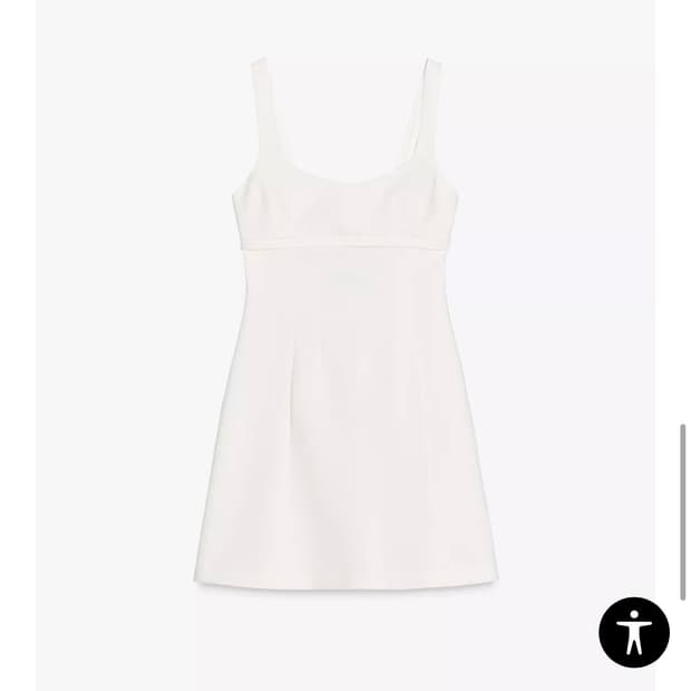 자라 화이트 미니 A라인 원피스