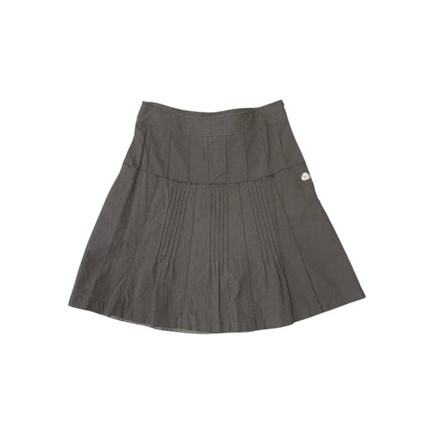코이세이오 플라워 핀턱 스커트 차콜