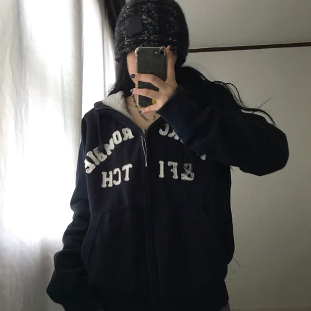 아베크롬비 네이비 퍼후드집업