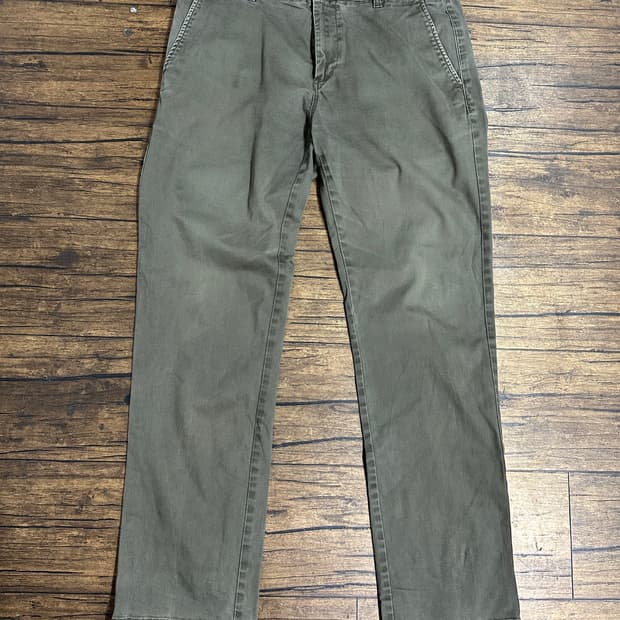 디키즈 미국워크웨어 카키색 빈티지면바지 34사이즈
