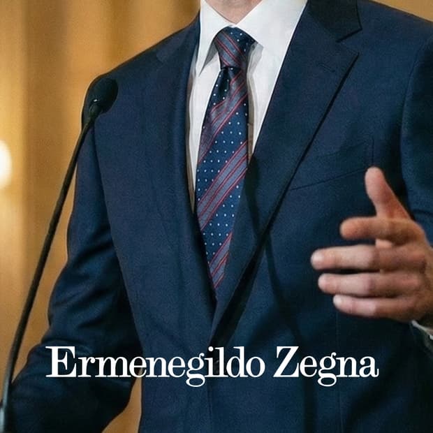 에르메네질도 제냐 스트라이프&도트 넥타이 9.4cm A+등급 k2054