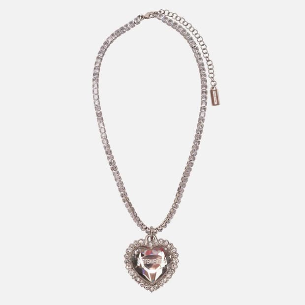 (정품/새상품) VETEMENTS 베트멍 크리스탈 하트 펜던트 목걸이