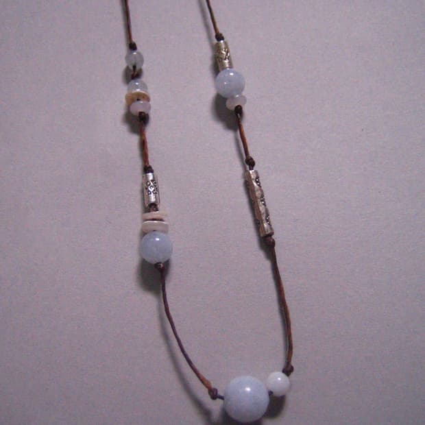 vintage blue silver-cross necklace 목걸이