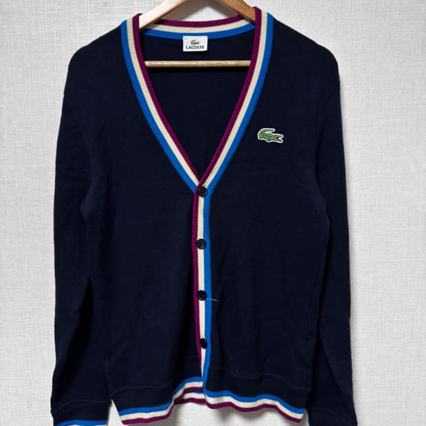 라코스테 남성 트리밍 가디건 105