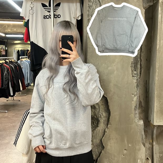 디스이즈네버댓 맨투맨 그레이 S #csz2601