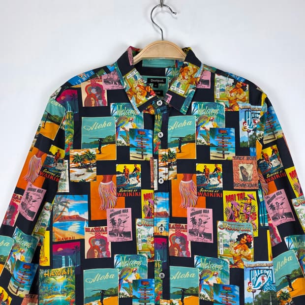 Desigual 포스트카드 프린트 남방