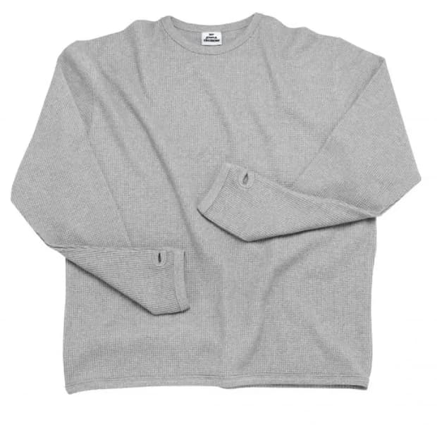 [L] MJD 와플 핑거홀 롱슬리브 그레이