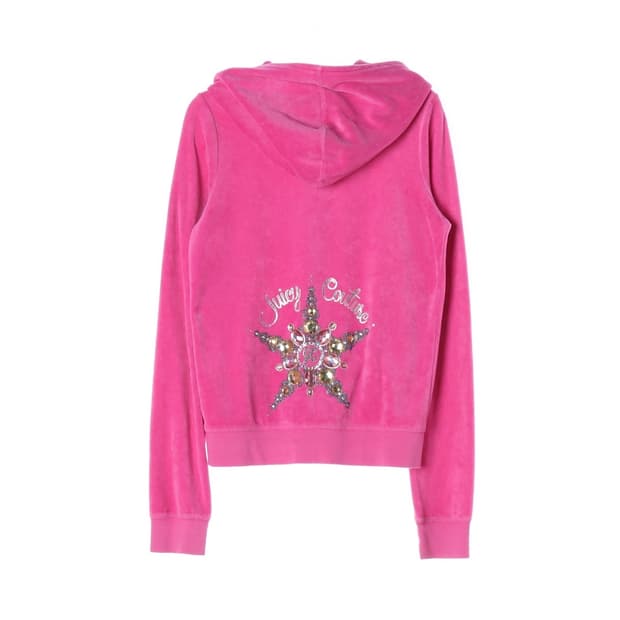 쥬시꾸뛰르 벨벳 보석 후드집업