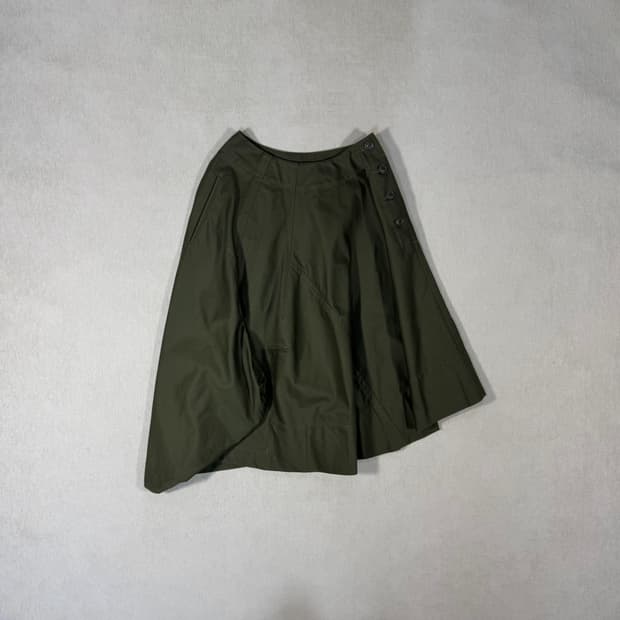 Asymmetrical Khaki skirt