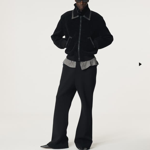 [새상품M] 25FW 렉토 콘트라스트 카라 파이핑 점퍼 자켓