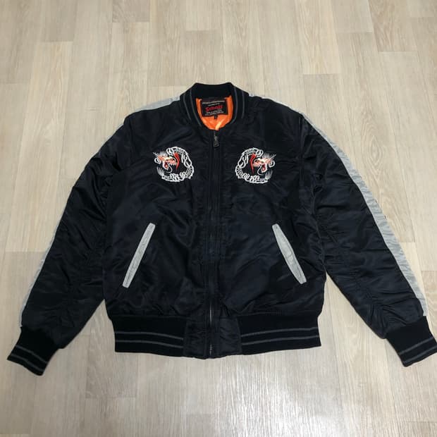 (XL) 쇼트 SCHOTT NYC 요코스카 스카잔 MA-1 자켓 블랙