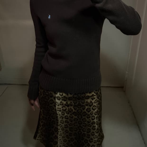 폴로 랄프로렌 브라운 케이블 니트 터틀넥