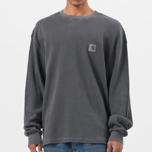 칼하트 L/S 비스타 와플 티셔츠 그레이