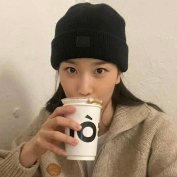 미니 페이스 로고 비니