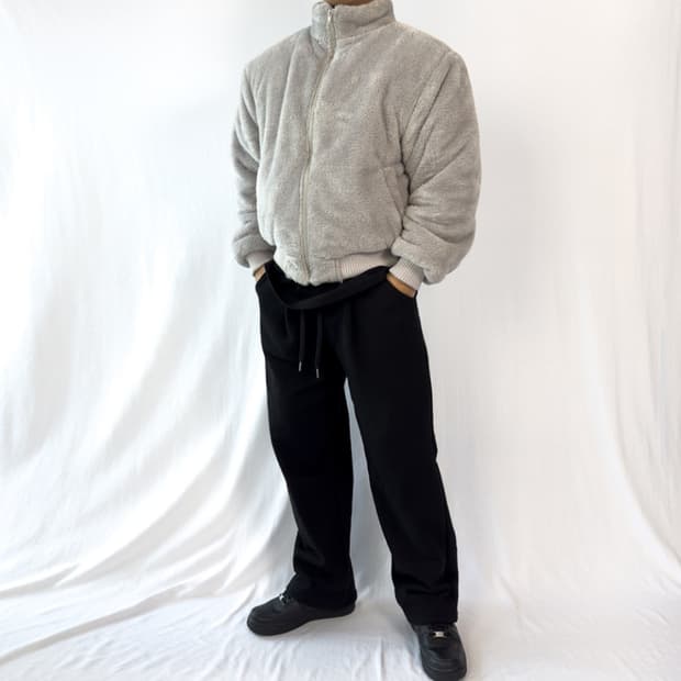 PACIENCIA 와이드숄더 후리스 숏 패딩 L