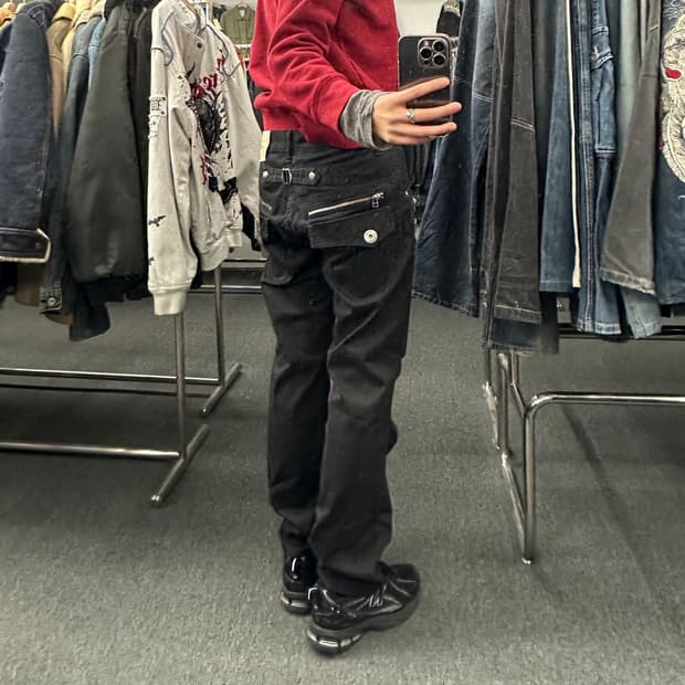 32)Lee 빈티지 카우보이 블랙 진 팬츠