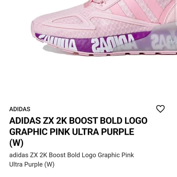 (새상품) 아디다스 ZX 2K 265mm 핑크