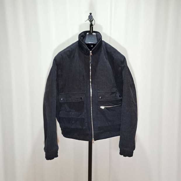 (택포) 브이넥러버 리버서블 데님 퀼팅 자켓 L B190