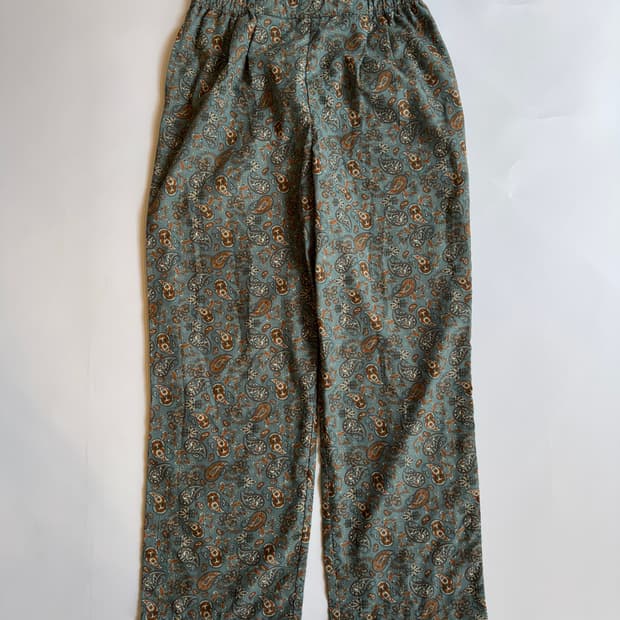 PAISLEY PRINT WIDE PANTS