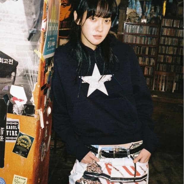 카비시 스타 별 후드 네이비