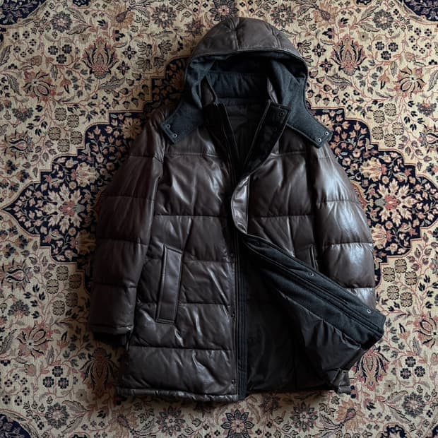 프라텔리 로쎄티 구스다운 레더 패딩 자켓 105