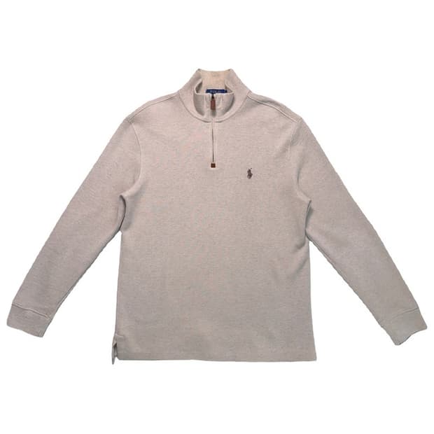폴로랄프로렌 반집업 니트 베이지 M