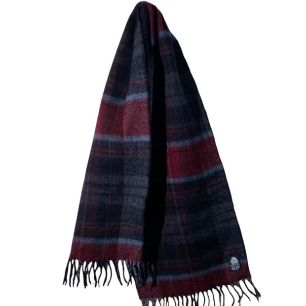 빈티지 체크 울 머플러