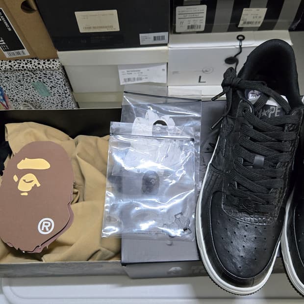 베이프 X 네이버후드 베이프스타 파이톤 블랙 11사이즈(290)