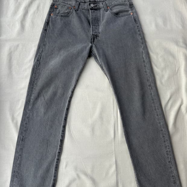 리바이스 501 그레이 데님 팬츠 33