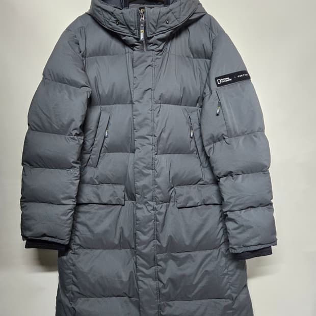 내셔널지오그래픽 구스다운 롱패딩 그레이 115