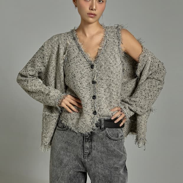 딘트(DINT) 베스트 가디건 세트