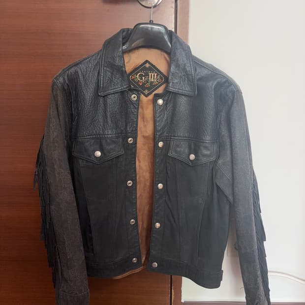 프린지 레더 자켓