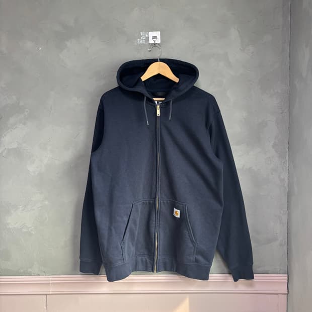 칼하트 루즈핏 미드웨이트 후드집업 네이비
